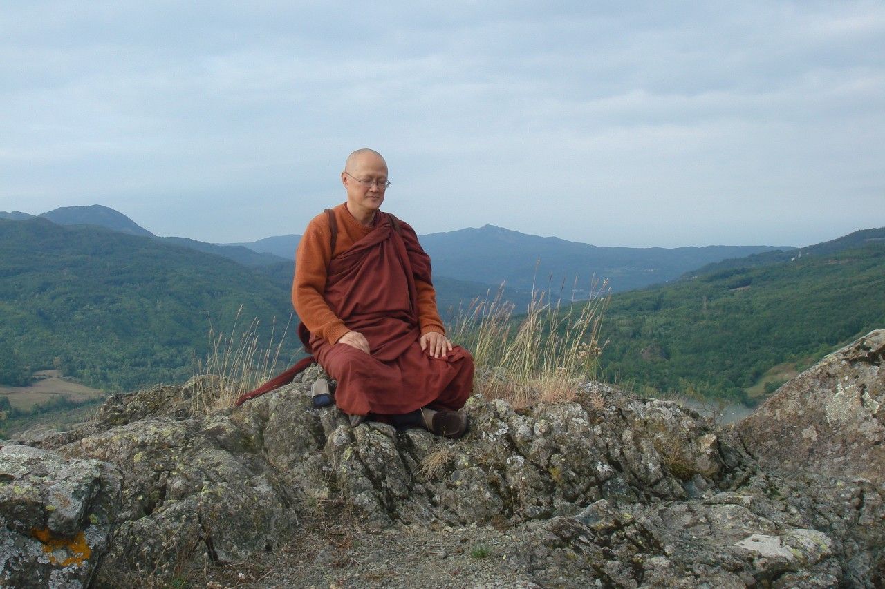 Bhante in the mountain